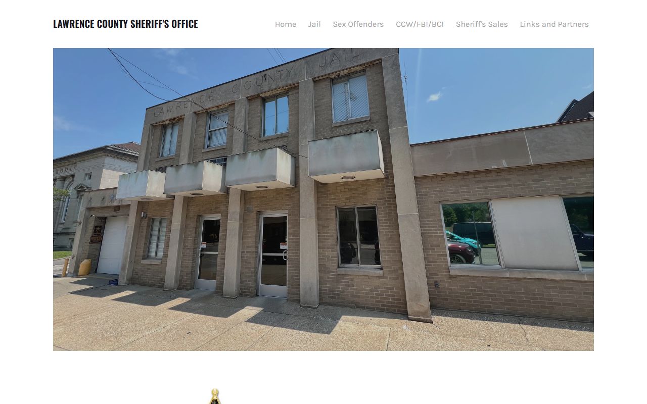 Lawrence County inmate population sheriff inmate report page